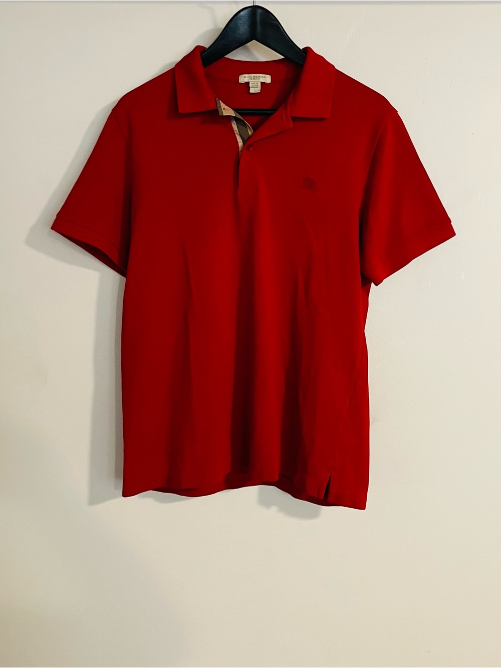 Burberry Brit Men’s Classic Pique Red Cotton Polo Shirt Size L